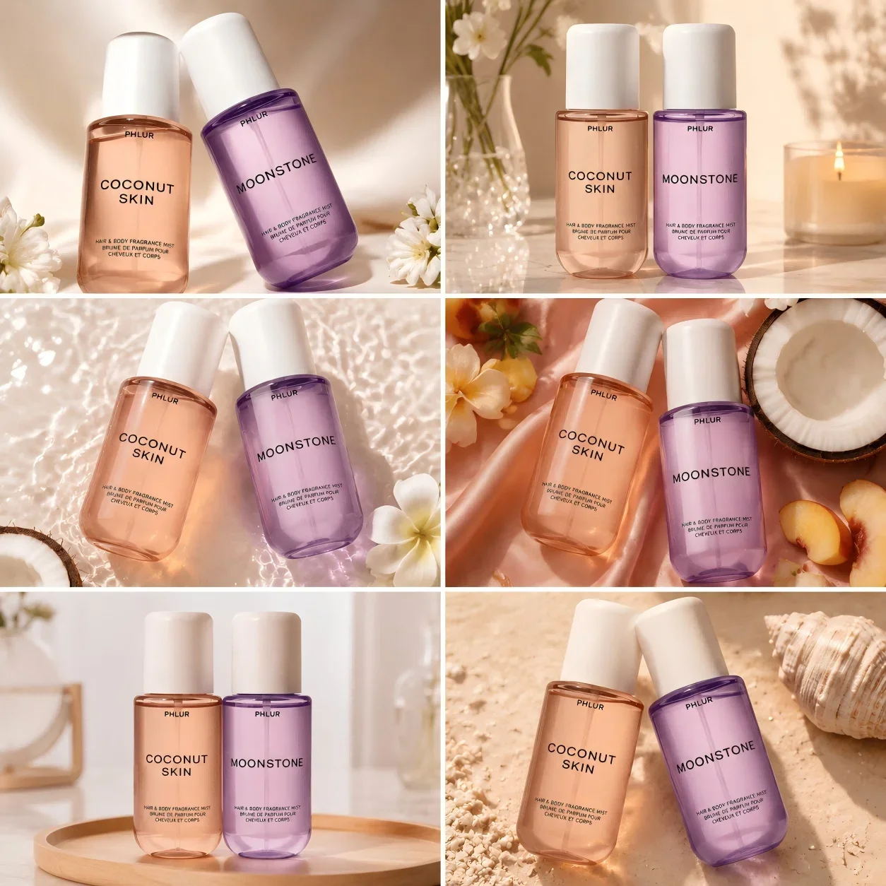 Perfume Fragrance Mist - PHLUR Kokosolie & Maansteen Haar- en