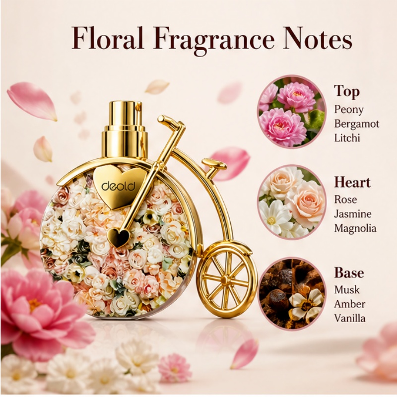 Bloemig fietsdesign damesparfu - Perfume High Fragrance recensie en prijs